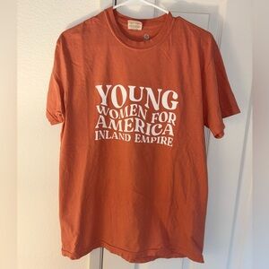 Comfort Colors Orange 'Young Women for America' Graphic Tee